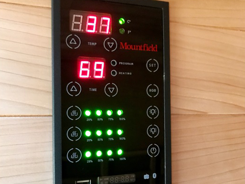 kontrolen panel sauna
