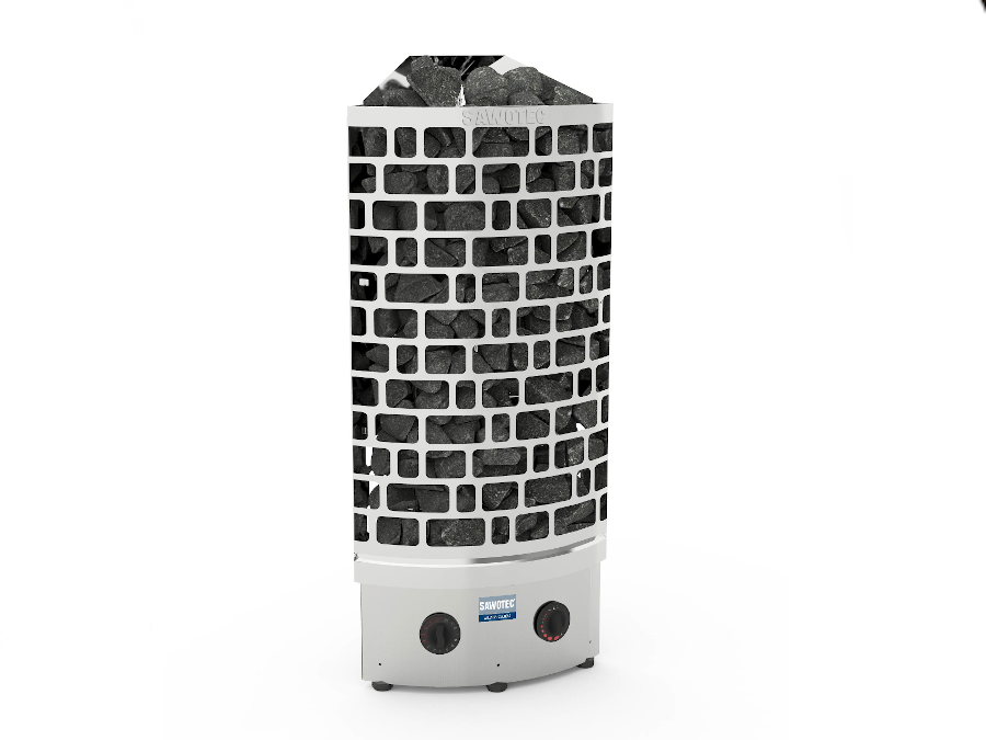 Печка за сауна ARI 7,5 kW - ъглова с интегриран контрол